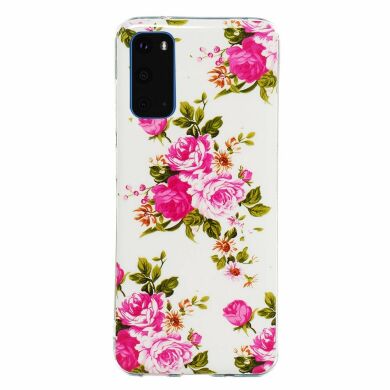 Силиконовый (TPU) чехол Deexe LumiCase для Samsung Galaxy S20 (G980) - Vivid Flowers