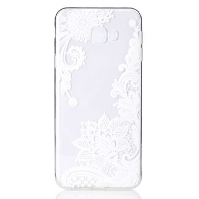 Силиконовый (TPU) чехол Deexe Pretty Glossy для Samsung Galaxy J4+ (J415) - Lace Flower
