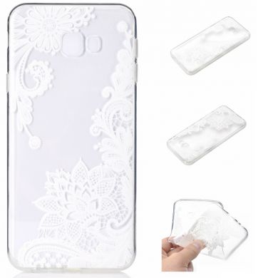 Силіконовий (TPU) чохол Deexe Pretty Glossy для Samsung Galaxy J4+ (J415) - Lace Flower