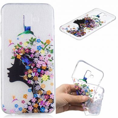 Силіконовий (TPU) чохол Deexe Pretty Glossy для Samsung Galaxy J6+ (J610) - Flowered Girl