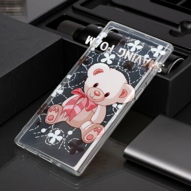 Силиконовый (TPU) чехол Deexe Pretty Glossy для Samsung Galaxy Note 10+ (N975) - Bear