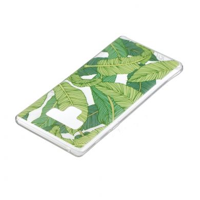 Силиконовый (TPU) чехол Deexe Pretty Glossy для Samsung Galaxy Note 9 (N960) - Green Leaves