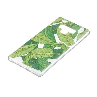 Силиконовый (TPU) чехол Deexe Pretty Glossy для Samsung Galaxy Note 9 (N960) - Green Leaves