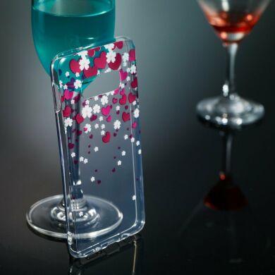 Силіконовий (TPU) чохол Deexe Pretty Glossy для Samsung Galaxy S10e (G970) - Hearts and Flowers
