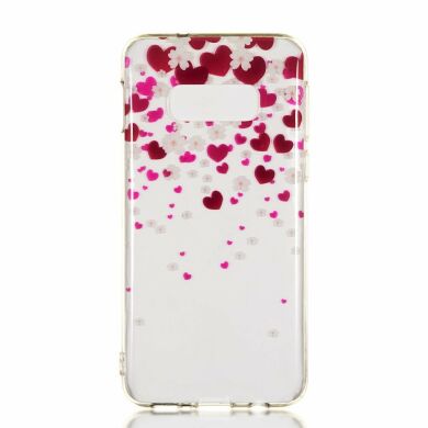 Силіконовий (TPU) чохол Deexe Pretty Glossy для Samsung Galaxy S10e (G970) - Hearts and Flowers