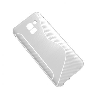 Силиконовый (TPU) чехол Deexe S Line для Samsung Galaxy J6 2018 (J600) - White