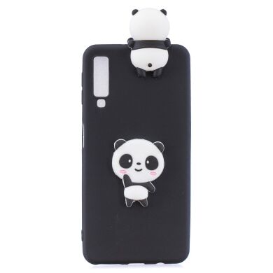 Силіконовий (TPU) чохол UniCase 3D Pattern для Samsung Galaxy A7 2018 (A750) - Panda / Black Background