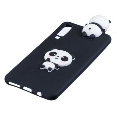 Силіконовий (TPU) чохол UniCase 3D Pattern для Samsung Galaxy A7 2018 (A750) - Panda / Black Background