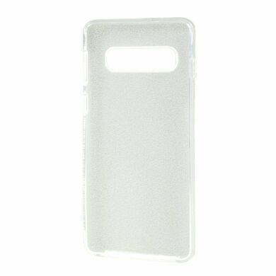 Силіконовий (TPU) чохол UniCase Glitter Cover для Samsung Galaxy S10 (G973), Silver
