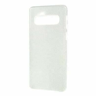Силіконовий (TPU) чохол UniCase Glitter Cover для Samsung Galaxy S10 (G973), Silver