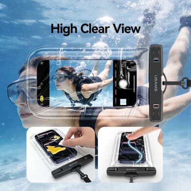 Влагозащитный чехол USAMS YD016 Waterproof Case - Transparent