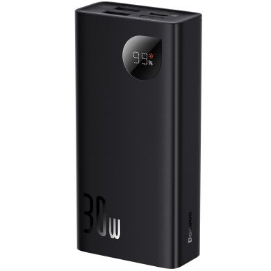 Зовнішній акумулятор Baseus Digital Display 30W (10000mAh) PPAD040 - Black