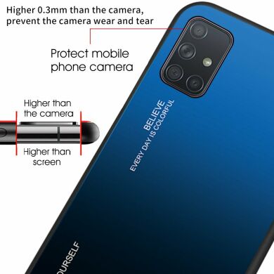 Защитный чехол Deexe Gradient Color для Samsung Galaxy A71 (A715) - Blue / Rose