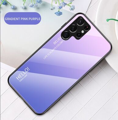 Захисний чохол Deexe Gradient Color для Samsung Galaxy S22 Ultra - Pink / Purple