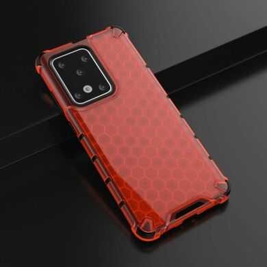 Защитный чехол Deexe Honeycomb Series для Samsung Galaxy S20 Ultra (G988) - Red