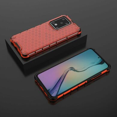 Захисний чохол Deexe Honeycomb Series для Samsung Galaxy S20 Ultra (G988) - Red