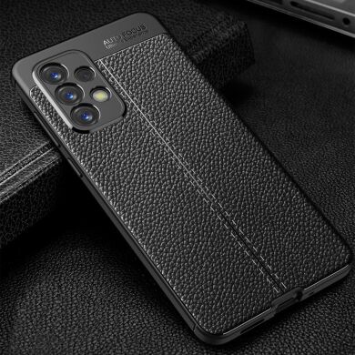 Захисний чохол Deexe Leather Cover для Samsung Galaxy A33 - Black