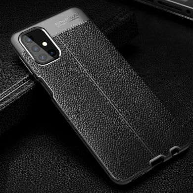 Защитный чехол Deexe Leather Cover для Samsung Galaxy M31s (M317) - Black