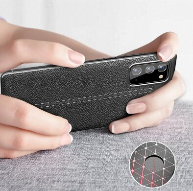 Защитный чехол Deexe Leather Cover для Samsung Galaxy Note 20 (N980) - Black