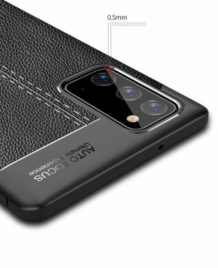 Защитный чехол Deexe Leather Cover для Samsung Galaxy Note 20 (N980) - Dark Blue