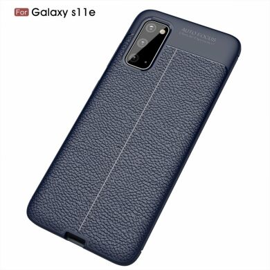 Защитный чехол Deexe Leather Cover для Samsung Galaxy S20 (G980) - Blue