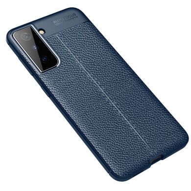 Захисний чохол Deexe Leather Cover для Samsung Galaxy S21 Plus - Blue