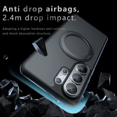 Захисний чохол Deexe Matte Skin Kickstand with MagSafe для Samsung Galaxy S24 Ultra (S928) - Black