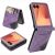 Защитный чехол Deexe Rhombus Card для Samsung Galaxy Flip 8 - Purple