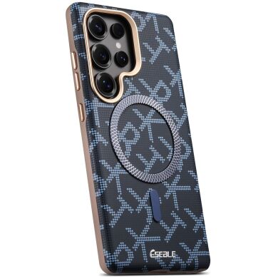 Защитный чехол ESEBLE Letter Pattern Magnetic для Samsung Galaxy S25 Ultra (S938) - Sapphire