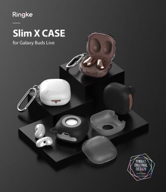 Захисний чохол RINGKE Slim X Case для Samsung Galaxy Buds Live / Buds Pro / Buds 2 / Buds 2 Pro / Buds FE - Glossy White