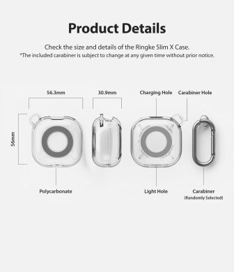 Защитный чехол RINGKE Slim X Case для Samsung Galaxy Buds Live / Buds Pro / Buds 2 / Buds 2 Pro / Buds FE - Glossy White