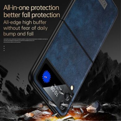 Защитный чехол SULADA Leather Case (FF) для Samsung Galaxy Flip 4 - Green