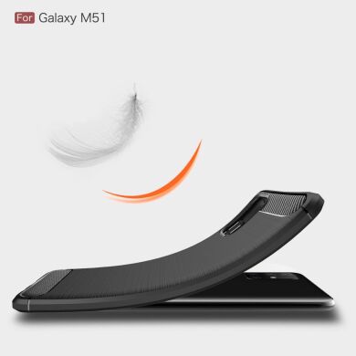 Захисний чохол UniCase Carbon для Samsung Galaxy M51 (M515) - Red