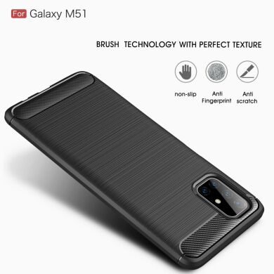 Захисний чохол UniCase Carbon для Samsung Galaxy M51 (M515) - Red