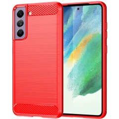 Защитный чехол UniCase Carbon для Samsung Galaxy S21 FE (G990) - Red
