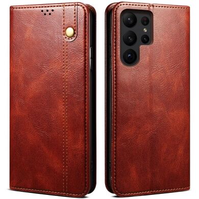 Защитный чехол UniCase Leather Wallet для Samsung Galaxy S23 Ultra (S918) - Brown