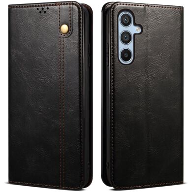 Защитный чехол UniCase Leather Wallet для Samsung Galaxy S25 FE (S731) - Black
