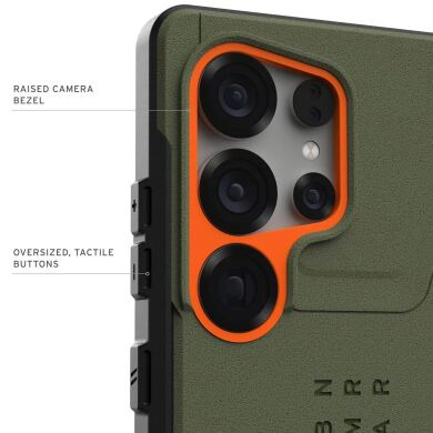 Защитный чехол URBAN ARMOR GEAR Civilian Pro для Samsung Galaxy S25 Ultra (S938) 214473117297 - Olive Drab / Orange