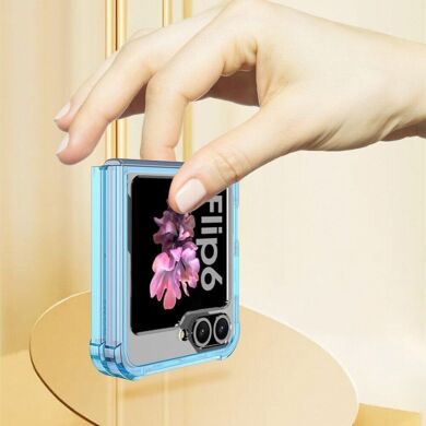 Защитный чехол GKK AirBag Magnetic для Samsung Galaxy Flip 6 - Transparent Blue