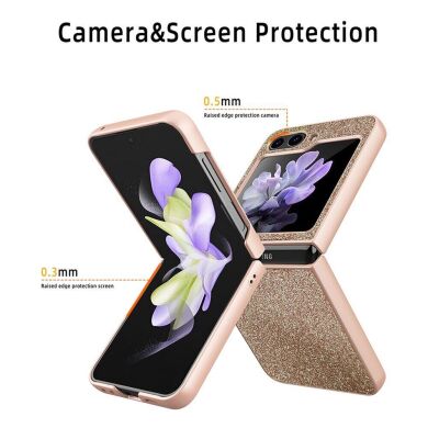 Защитный чехол GKK Glitter Design для Samsung Galaxy Flip 5 - Rose Gold