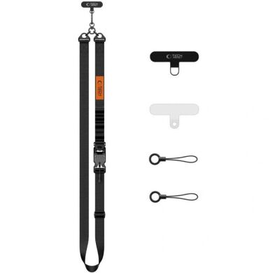 Ремешок для смартфона Tech-Protect C9S Rope Crossbody - Black/Orange
