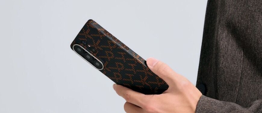 Ультратонкий чехол Pitaka Edge Case Monogram для Samsung Galaxy S26 Ultra (S948) KS2602UPTK - Black / Orange