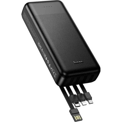 Внешний аккумулятор Hoco J163A 10W (20000mAh) + кабель MicroUSB + Type-C + Lightning + USB - Black