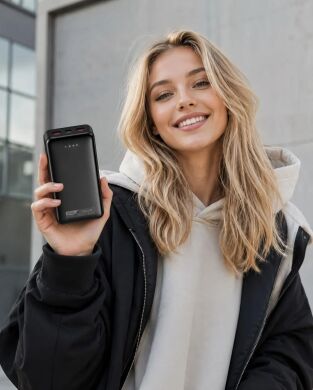 Зовнішній акумулятор Hoco DB130 Tridentis PD30W (20000mAh) - Black