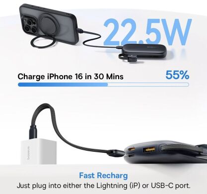 Внешний аккумулятор Baseus EnerFill FC21 22.5W (20000mAh) E0027M00 - Black