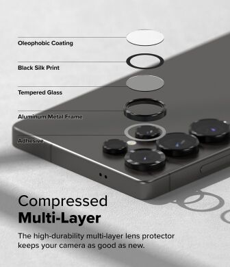 Комплект захисних стекол Ringke Camera Lens Frame Glass для Samsung Galaxy S25 Ultra (S938) 8800274969483