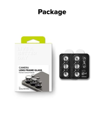 Комплект захисних стекол Ringke Camera Lens Frame Glass для Samsung Galaxy S25 Ultra (S938) 8800274969483