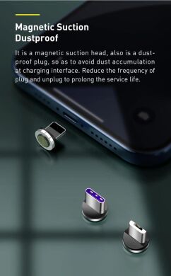 Кабель Baseus Zinc Magnetic USB to Lightning + Micro + Type-C (3A, 1m) CA1T3-AG1 - Gray / Black