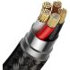 Кабель Baseus Zinc Magnetic USB to Lightning + Micro + Type-C (3A, 1m) CA1T3-AG1 - Gray / Black