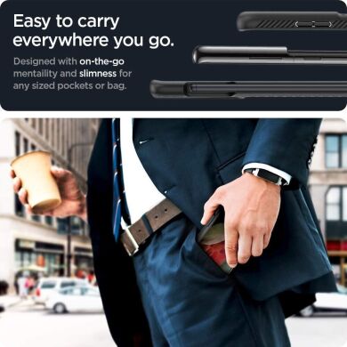 Защитный чехол Spigen (SGP) Liquid Air (Pen Edition) для Samsung Galaxy S21 Ultra (G998) - Matte Black
